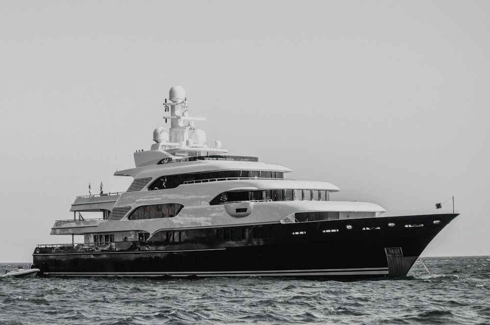 Luxury yacht at sea